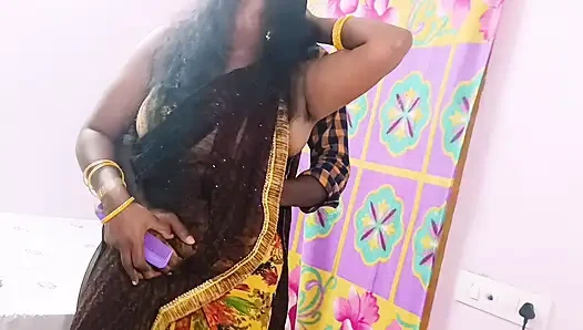 Hintli kadın kocasını sikiyor Telugu edepsizce konuşuyor.