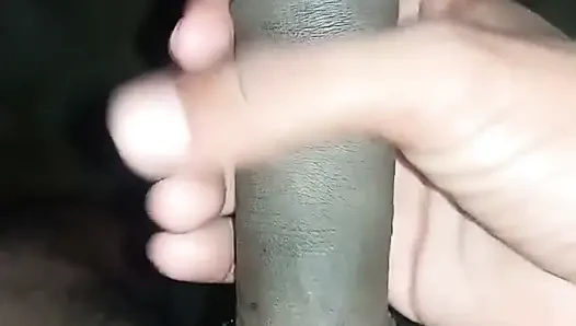 I went to the washroom this morning and did this. Big Cock Handjob