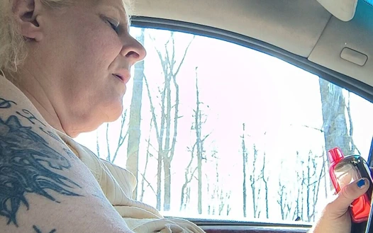 Araba sürücüsü koltuğunda masterbation