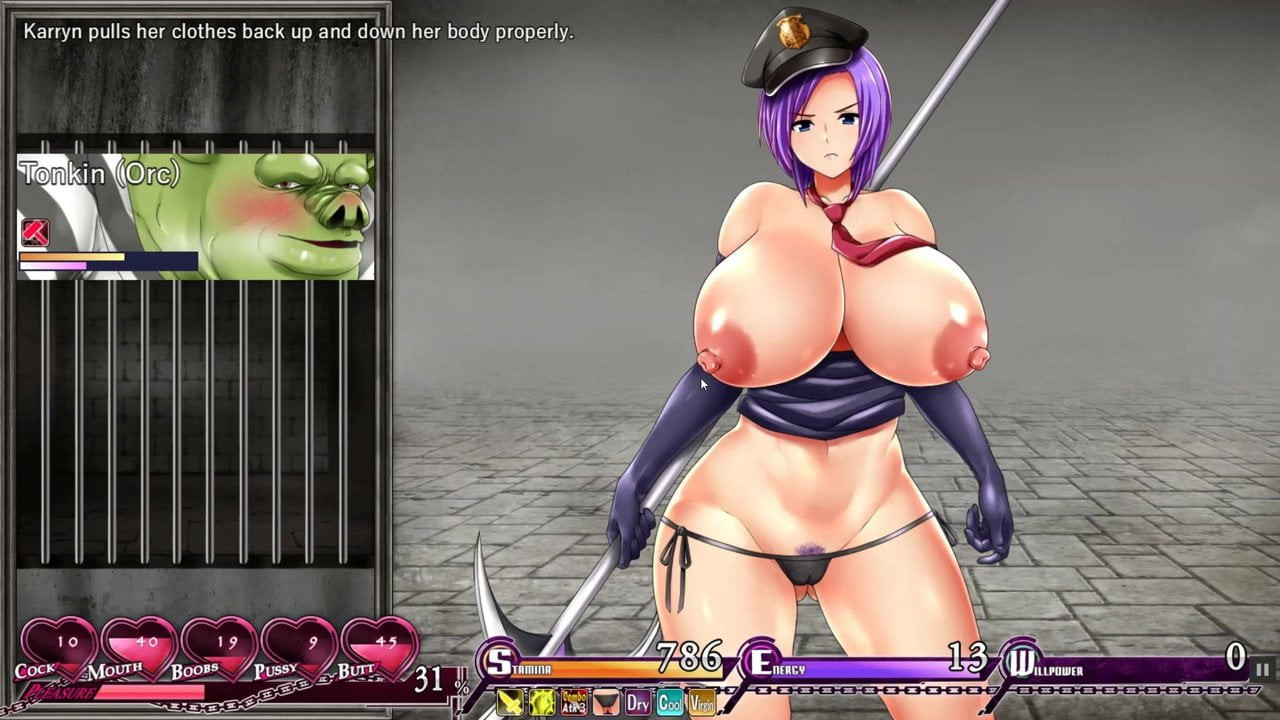 Karryn'in hapishane rpg hentai oyunu ep8 ork aşık oldu
