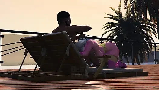 GTA V Franklin Clinton x Premium Pink Boots Lady (3D Animation) (FULL)