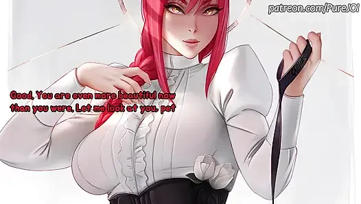 Endure Makima's degradation test to become her filthy puppy (CBT JOI)