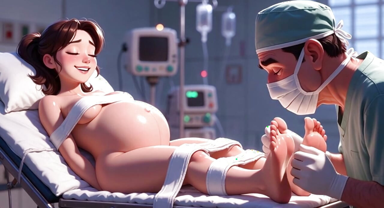 Yaramaz doktor ameliyatta hamile hastanın ayak parmaklarını emiyor