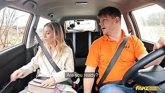 Sahte sürücü kursu - yol öfkesi ve ardından sert sikiş, şanslı arı yüze boşalmayı bekleyemiyor