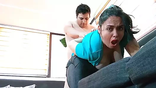 I caught my stepmom cleaning the couch and fucked her hard. I love her ass and tits.