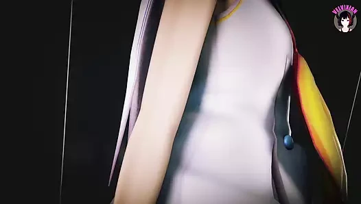 Kagamine rin - sevimli genç seksi dans ve kademeli soyunma