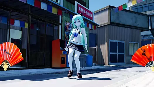 Genç ve çekici ateşli kız öğrenci şehir merkezinde iç çamaşırı olmadan dans ediyor