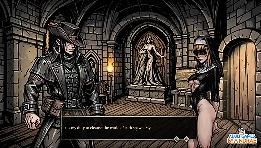 Sexorcism: Lust Confession Gameplay Part 5 - Abbess Roala Boss Fight & Inner Sanctuary Battle