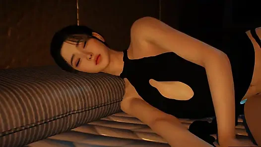 3 boyutlu süper azgın Koreli sürtük göt deliğini büyük yarakla çok sert sikiyor