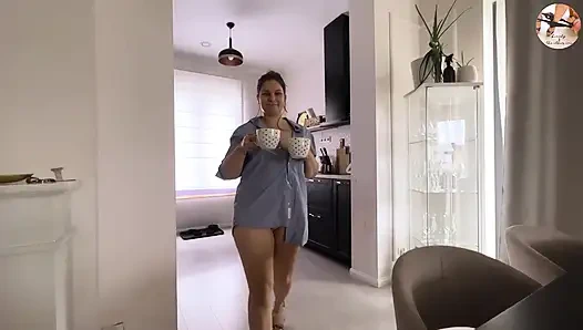 Günaydın sabah kahvesi öncesi döl yutuyor