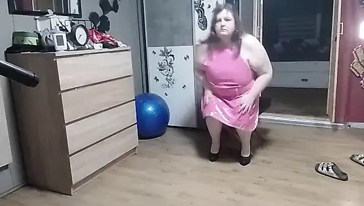 SSBBW Yeni Kauçuk Önlük Ve Altında Değil