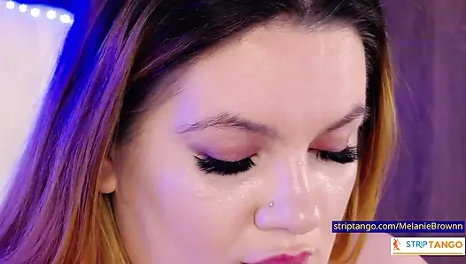 Big round boobs watch her now and Edge and beg do not cum