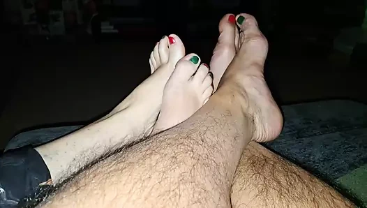 Noel ayak ve sevimli ayak parmakları