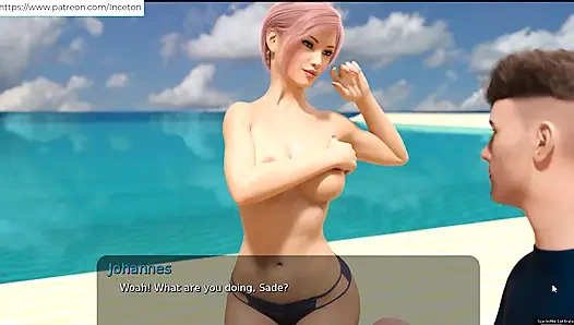 Summer mia ile plajda onu parmakladık