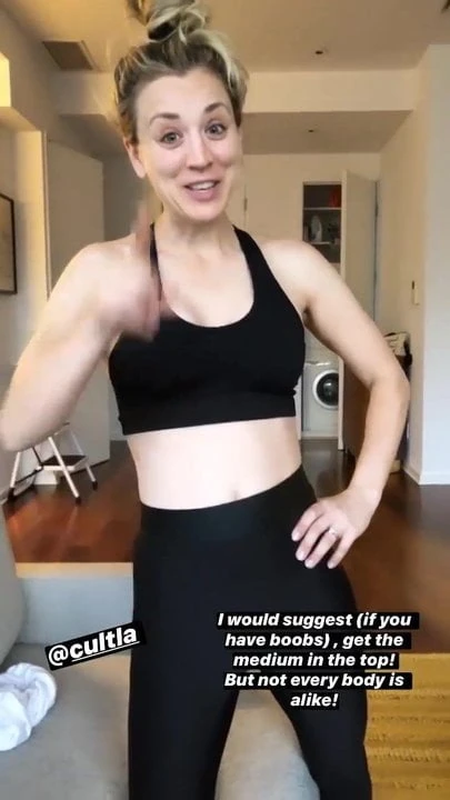 Kaley cuoco modelleme egzersiz kıyafetleri