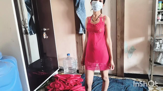 Shivani trying bikini first time.