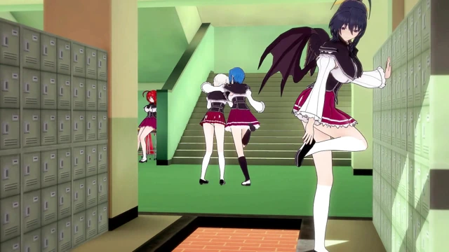 Rias akeno sikişiyor ve xenovia ve koneko lezbiyen seks izliyor - dxd ntr çılgınlığı serisi