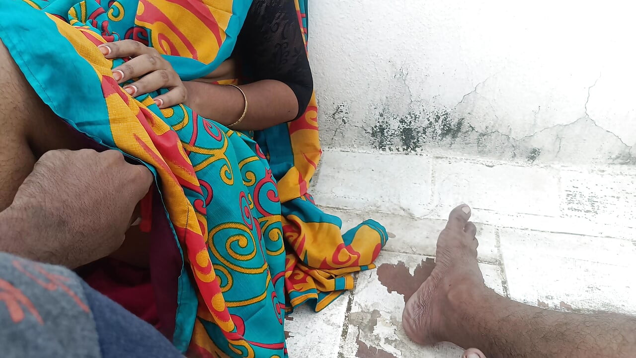 married women enjoying terrace romance with neighbour men friend
