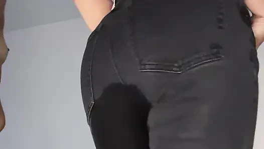 Omorashi Girl Wetting Her Jeans On Purpose: Got Desperate With Huge Bladder Bulge To Piss My Pants For You