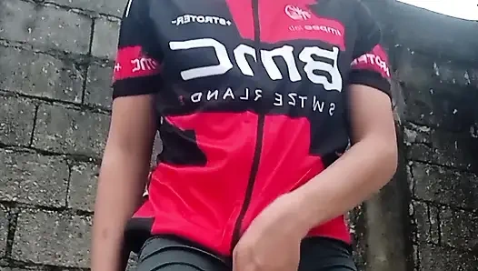 Cute Cyclist Boy with Big Bondage Dick