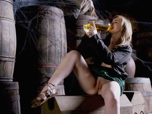 Ortaçağ hizmetçi kilerde yakalandı - gracie green