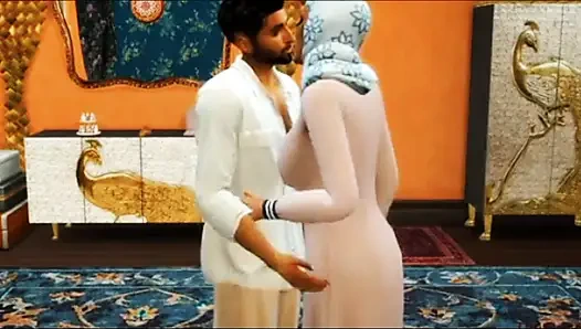 Suudi evli kadın erkek arkadaşını zar zor sikiyor