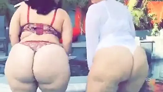 2 büyük şişman beyaz bbw eşek twerkin' - klip