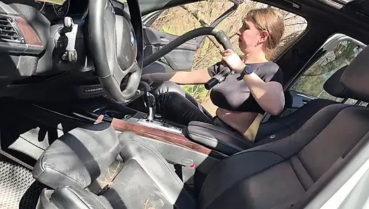 Açık havada araba vakum deri koltuklar