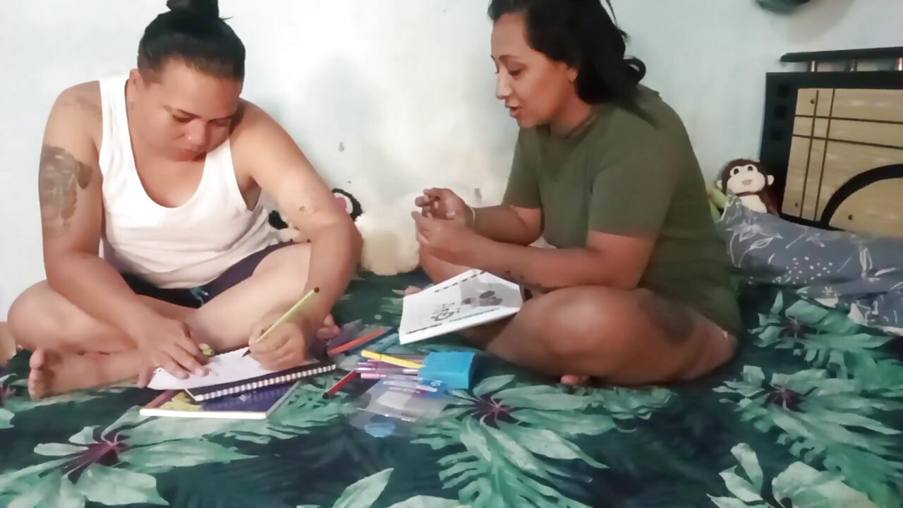 We catch up on studies and end up fucking