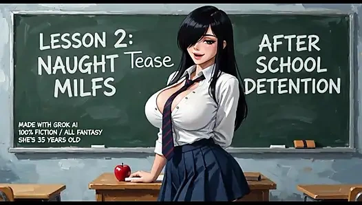 Kız öğrenci üniformalı orta yaşlı seksi kadın 2