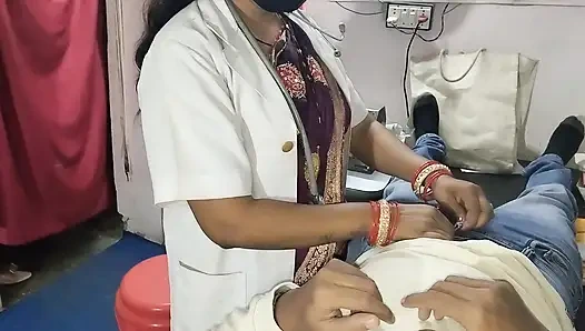 The lady doctor fucked hard when I was checking my body in clinic