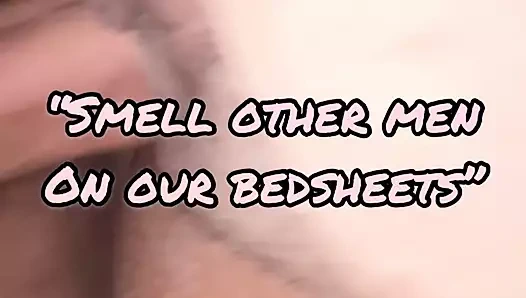 Edepsizce konuşan iri güzel sürtük evli kadın döllenmeden önce evlilik yatağında diğer erkekler tarafından sikilmek istiyor