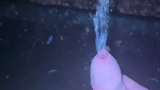 Geceleri bir arabaya işiyor