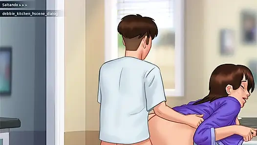 Üvey anne üvey oğluna ıslak duygularını itiraf ediyor ve sonunda oturma odasında sevişiyorlar - yaz mevsimi efsanesi