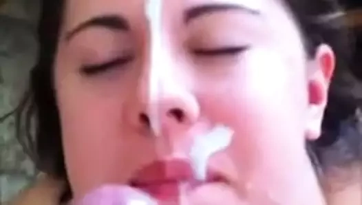 Sevimli amatör kim onu ​​tatlı yüz seviyor