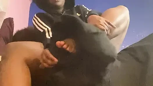 NASTY Pretty Black Ebony Girl Tasting Her Creamy Young Hairy Pussy (DIRTY TALK, MOANING & FINGERING)