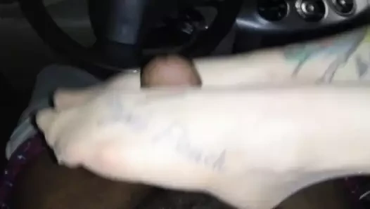 20 yaşında. kız naylon footjob