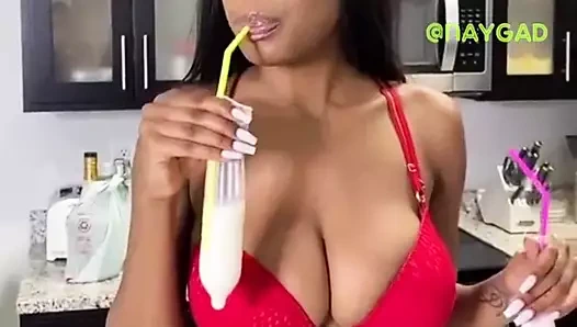 siyah güzellik tadı bir milkshake