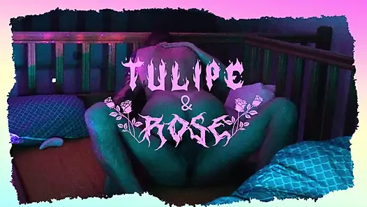 Young busty nurse gets hard in her bed! (Tulip x Rose couple amateur)