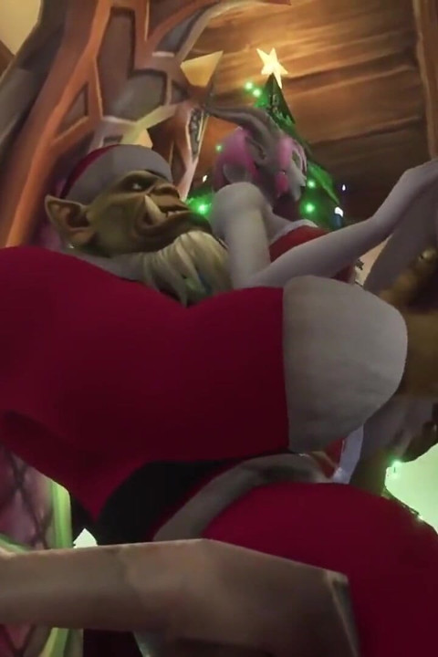 Seksi iblis kız ork noel babasının yarağına biniyor : warcraft parodisi