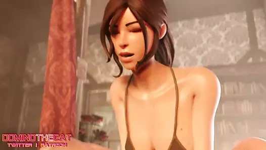 Lara Croft bir şampiyon gibi sürüyor