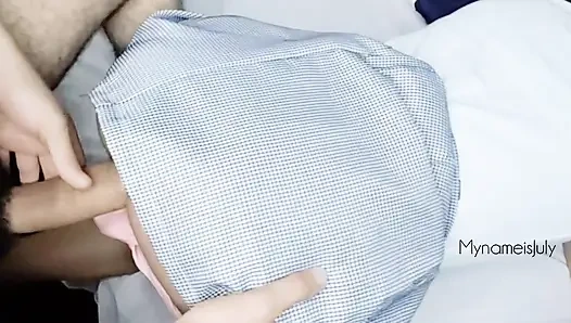 Pervert takes a schoolgirl to his house to fuck when mom is not at home