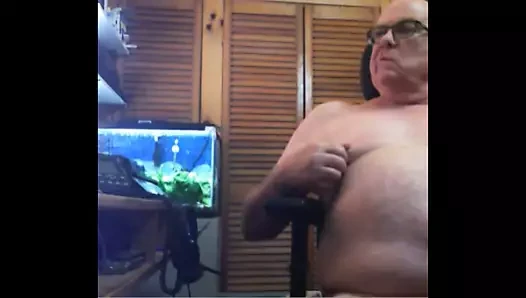 grandpa cum on webcam