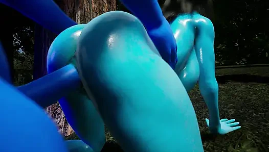 Avatar'dan Çok Ateşli Na'vi Sert Seks Yaptı