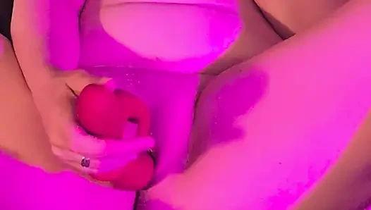 New toys arrived, leading to great orgasms and a fuck that ends with cum on tits!
