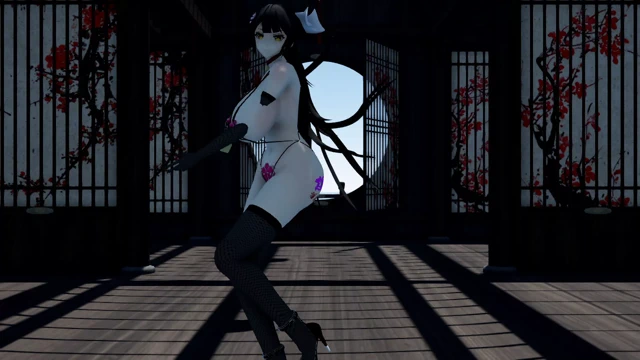 İri göğüslü kız çıplak dans ediyor