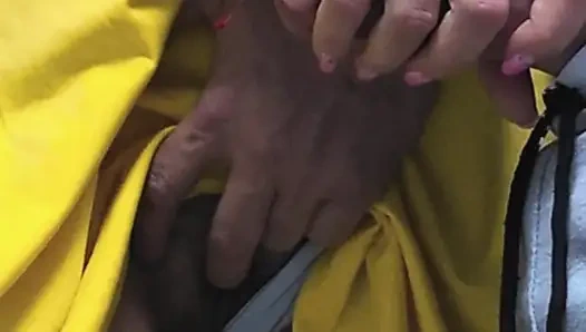 Girl Caught In Public Bus While She Stroking Stranger's Cock Until Ejaculation