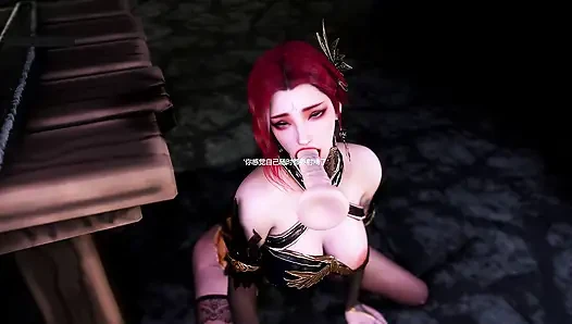 Ganimetli pikseller: 3 boyutlu tanrıça uyanıyor- 3 boyutlu animasyon hentai