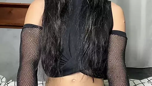 Gotik femboy büyük bir döl salıyor