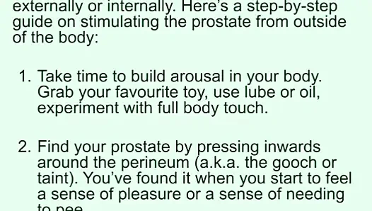 Prostat orgasams anal